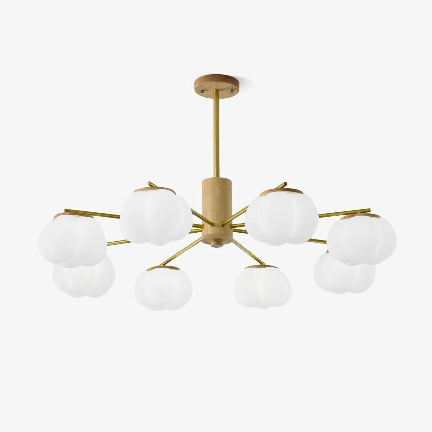 Soft Wooden Cotton Balls Chandelier Refined