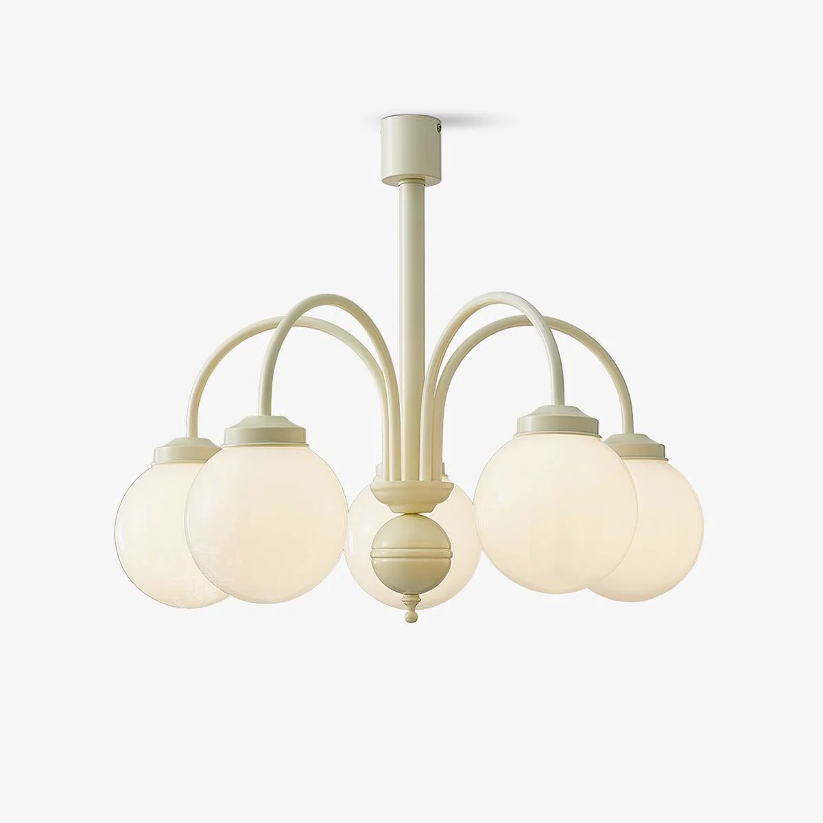 Specialty Cream Glass Sphere Chandelier Effective