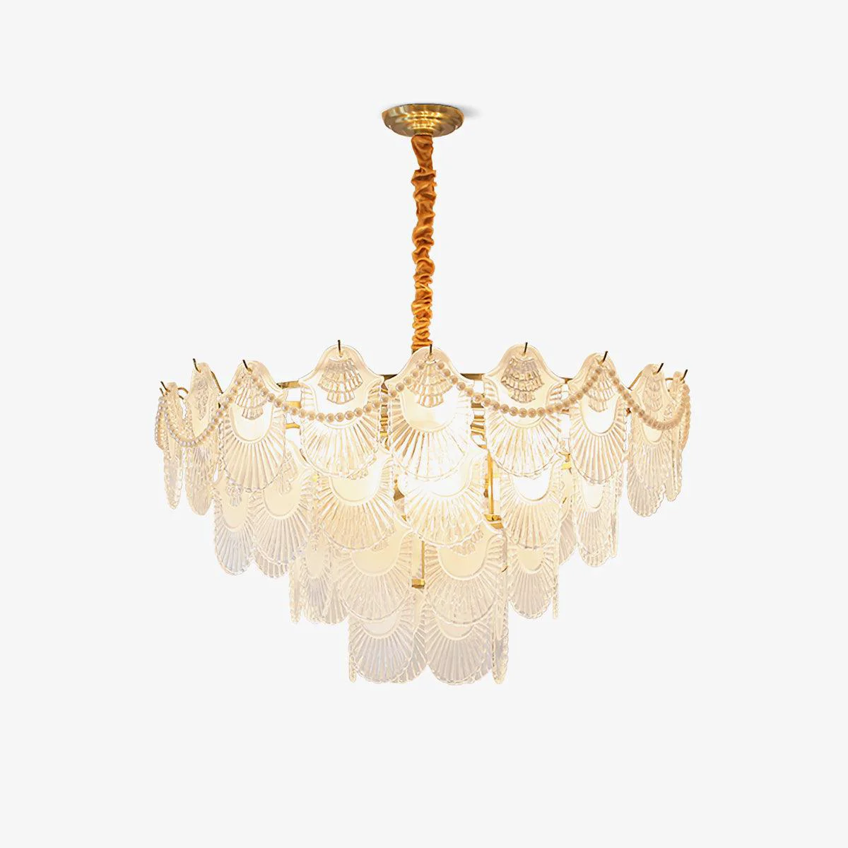 Effective Pearl Glass Shell Chandelier Long-Lasting