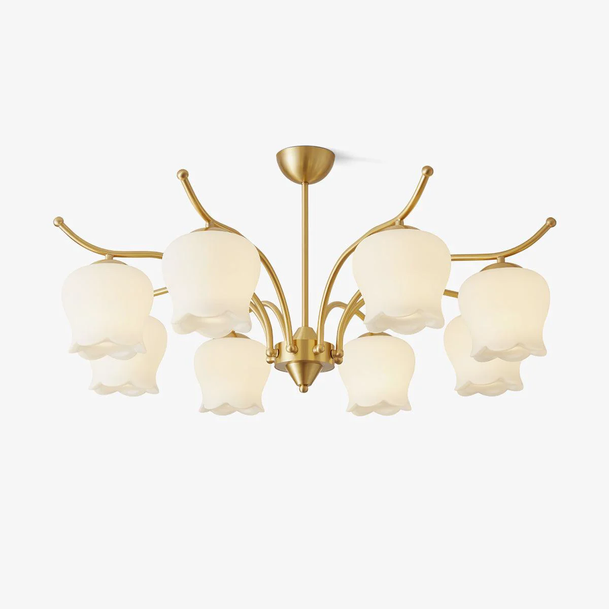 Official Tulip Brass Chandelier Long-Lasting