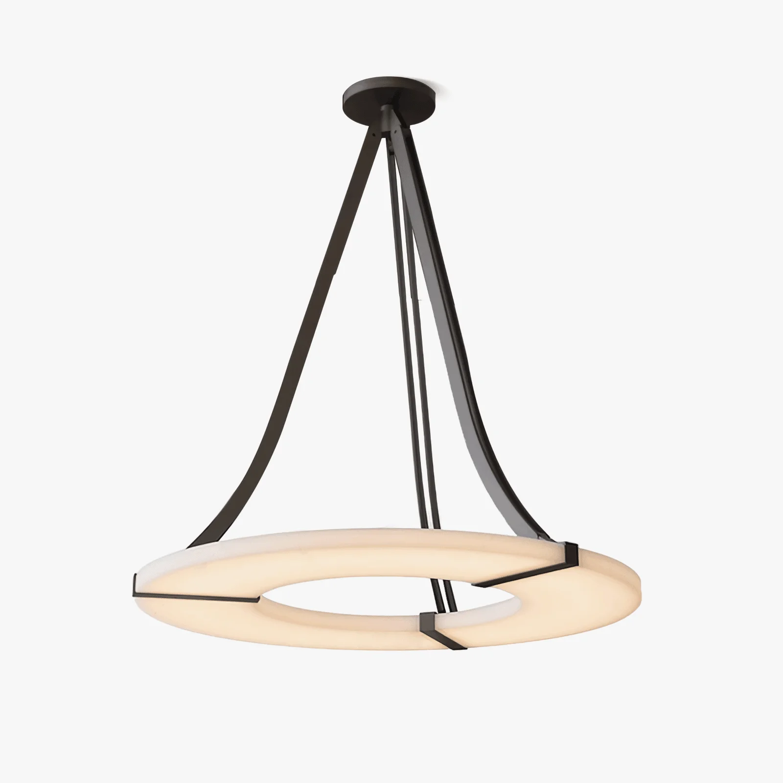 Practical Alabaster Halo Pendant Light High-Quality