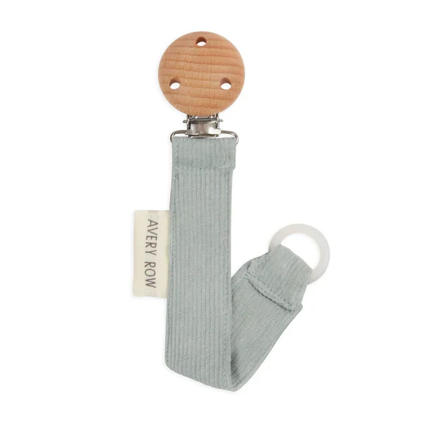 Fine Avery Row Pacifier Clip Corduroy Blue Fashionable