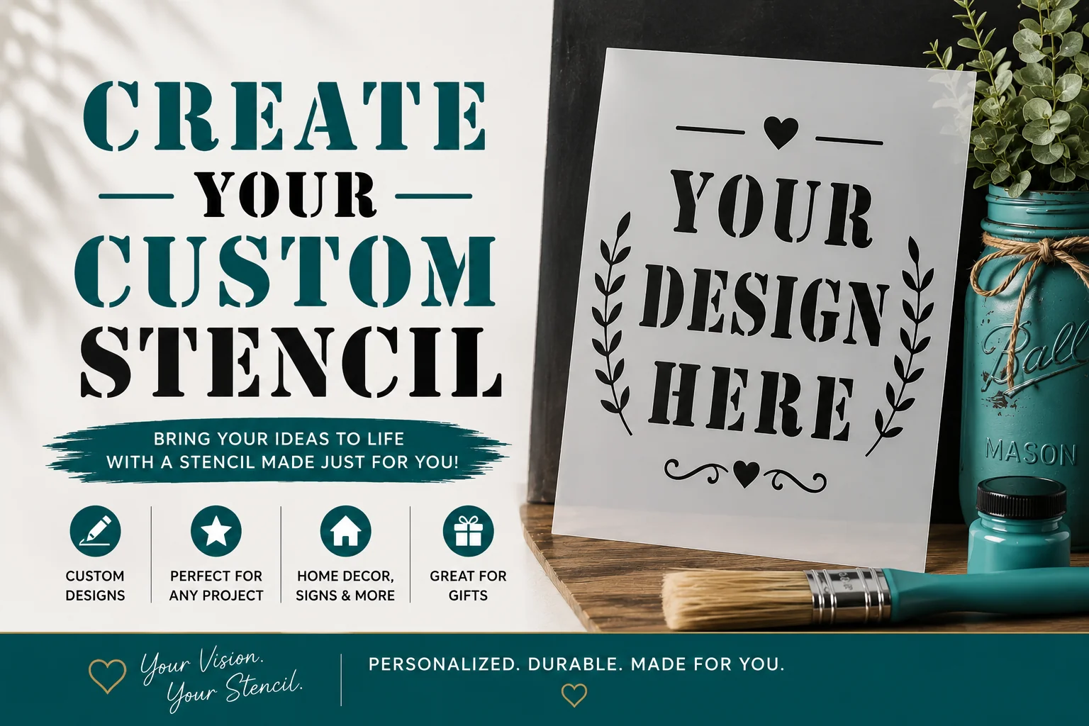 Lightweight CUSTOM STENCIL Easy-to-Use