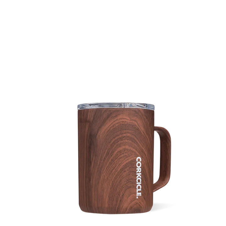 Elegant Corkcicle Mug 16oz – Walnut Wood Next-Generation