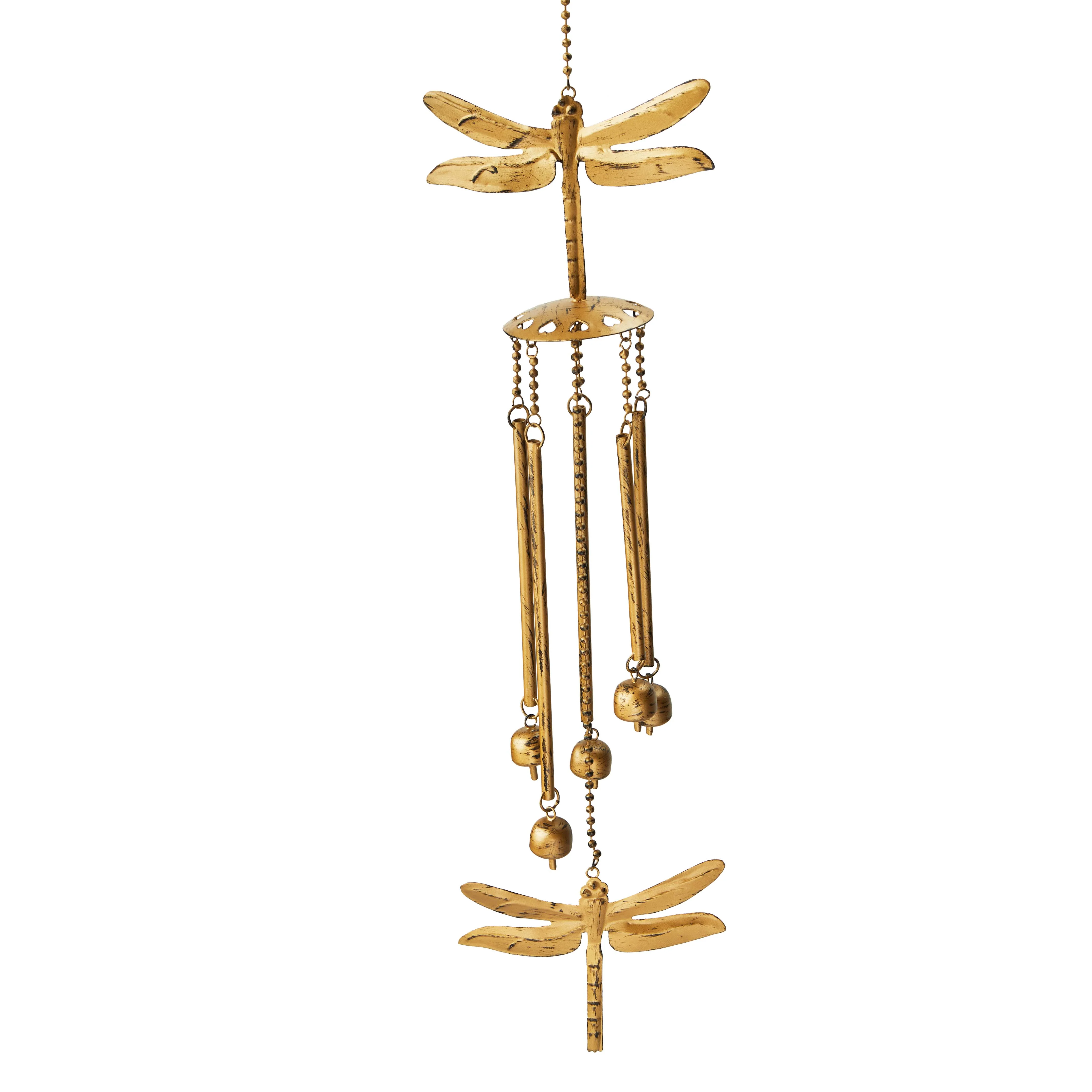 Comfortable Dragonfly Antique Brass Windchime Responsible