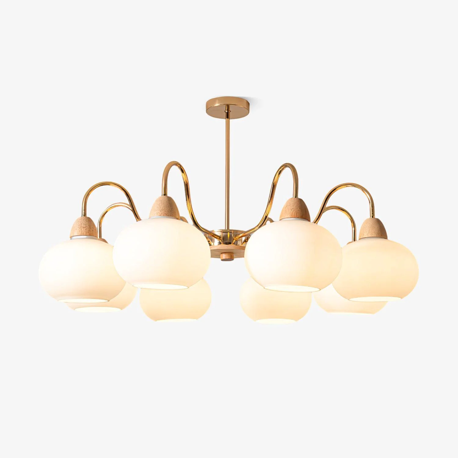 Modern Glass Persimmon Chandelier Secure