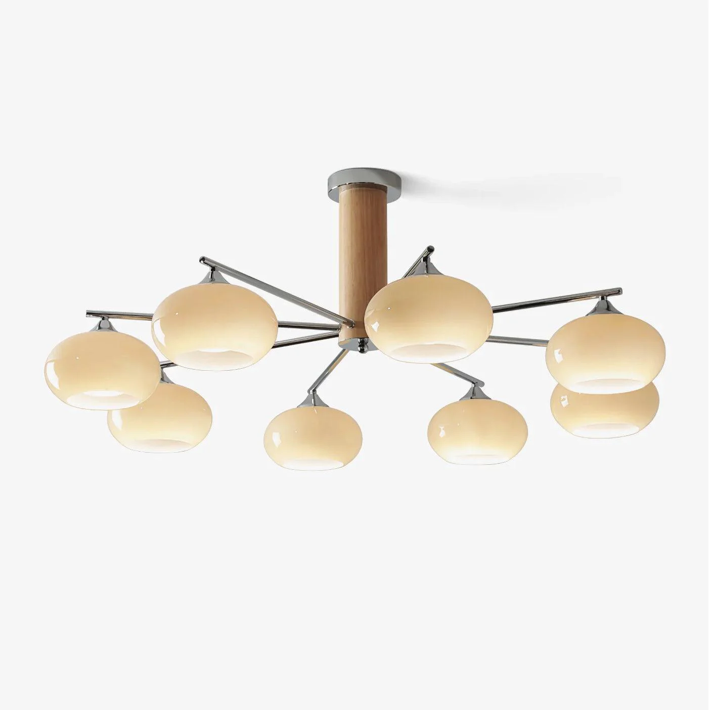 Sophisticated Elliptical Persimmon Chandelier Solid