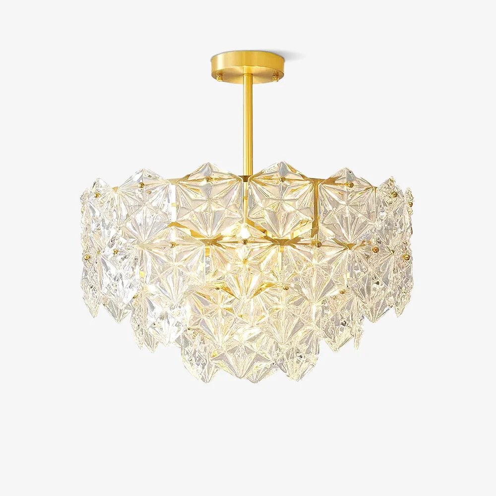 Relaxed Snowflake Glass Chandelier Long-Lasting