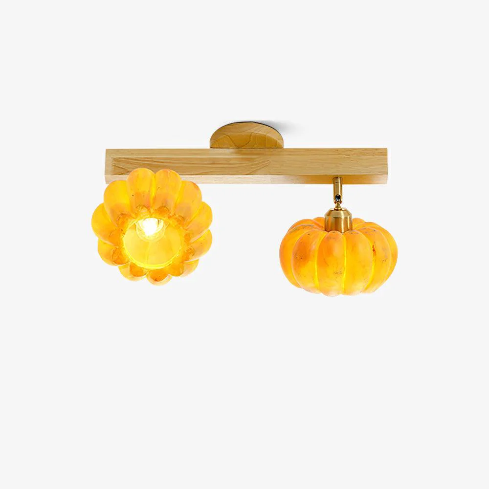 Environmentally Friendly Pumpkin Multi Head Ceiling Lamp Breathable