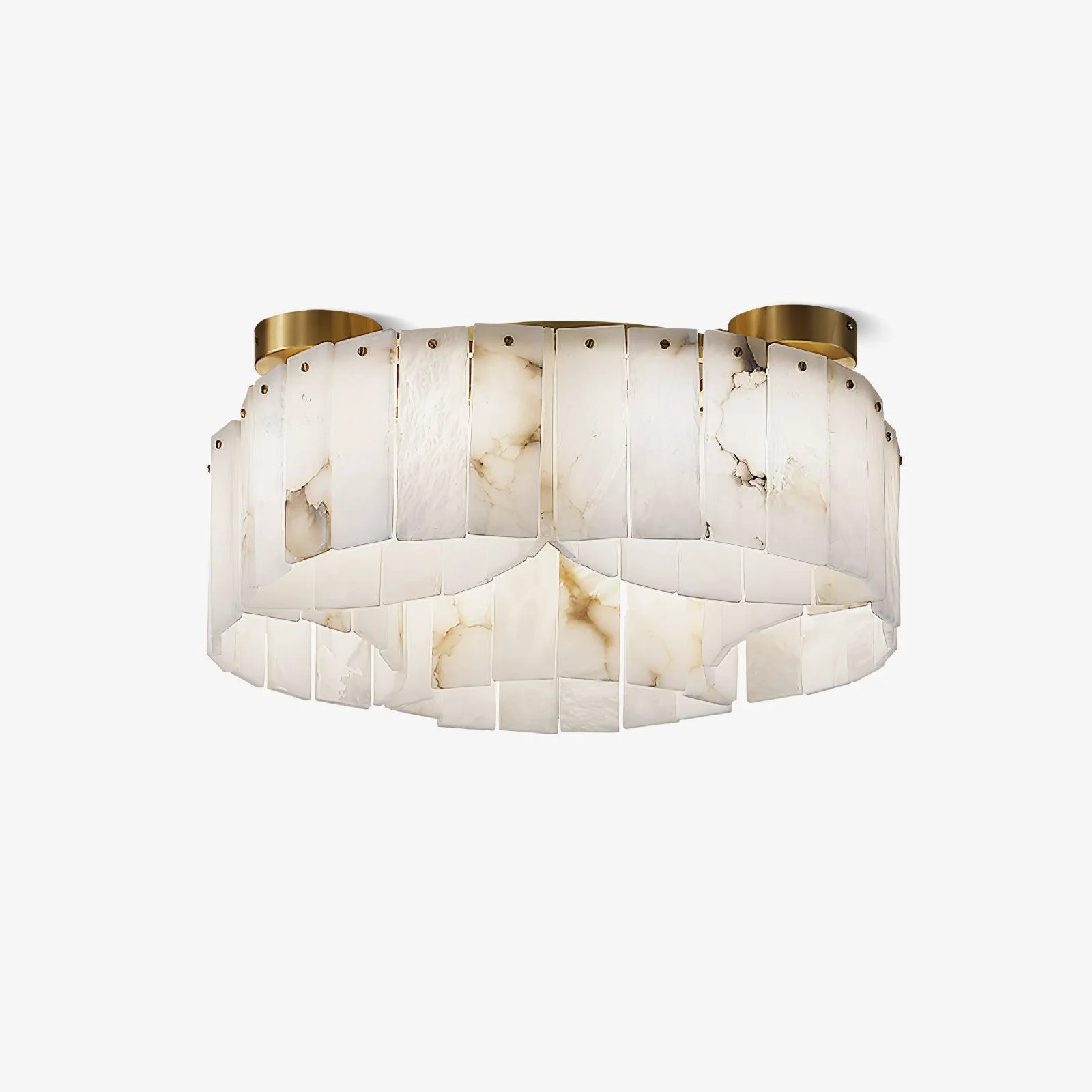 Original Luxe Alabaster Brass Ceiling Lamp High-Performance