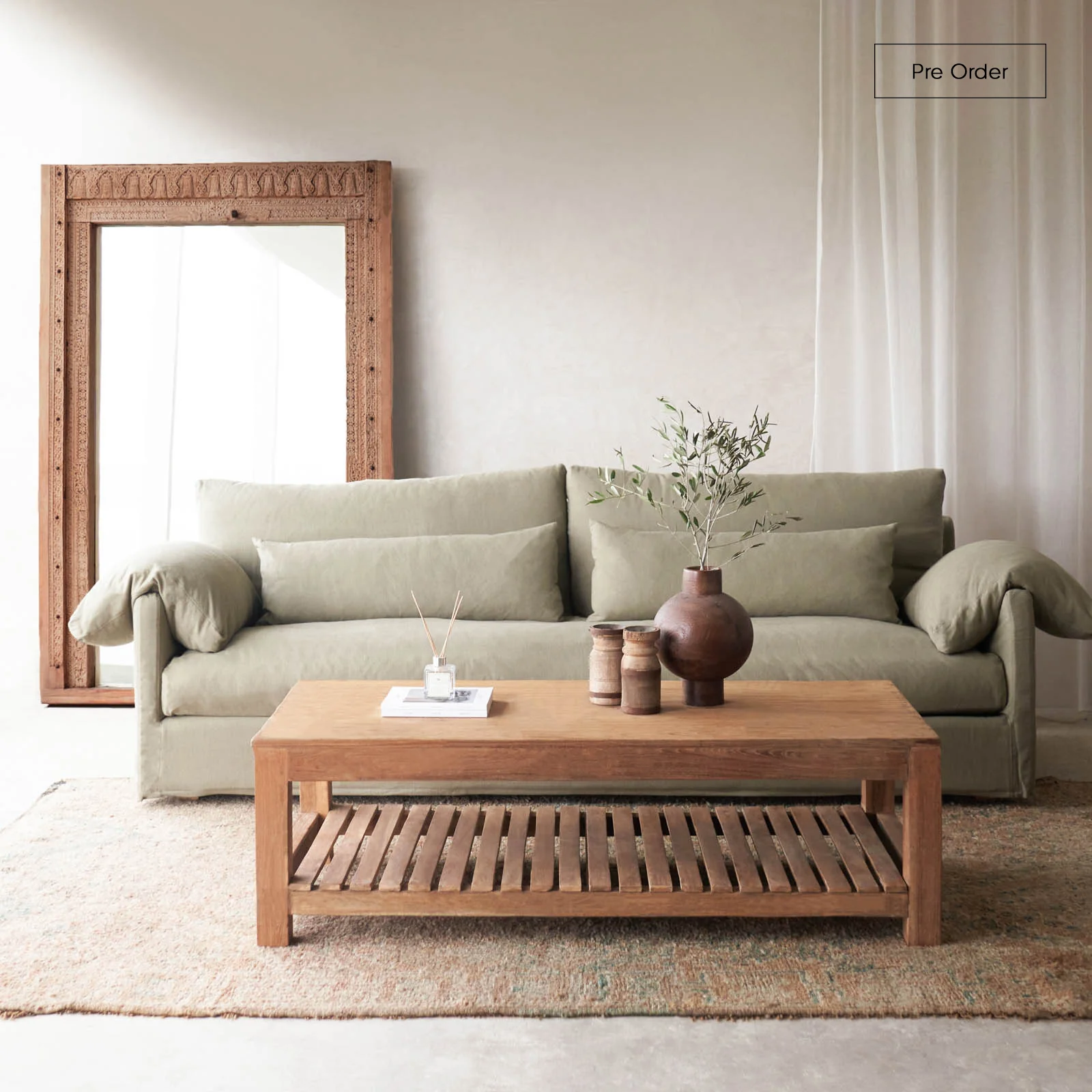 Carefully Designed Island Sofa Bespoke Fabric Original