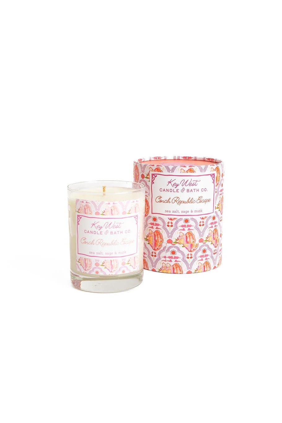 Efficient Conch Republic Escape Glass12oz – Sea Salt Sage White MuskConch Republic Escape – Tropical Island Candle Recyclable