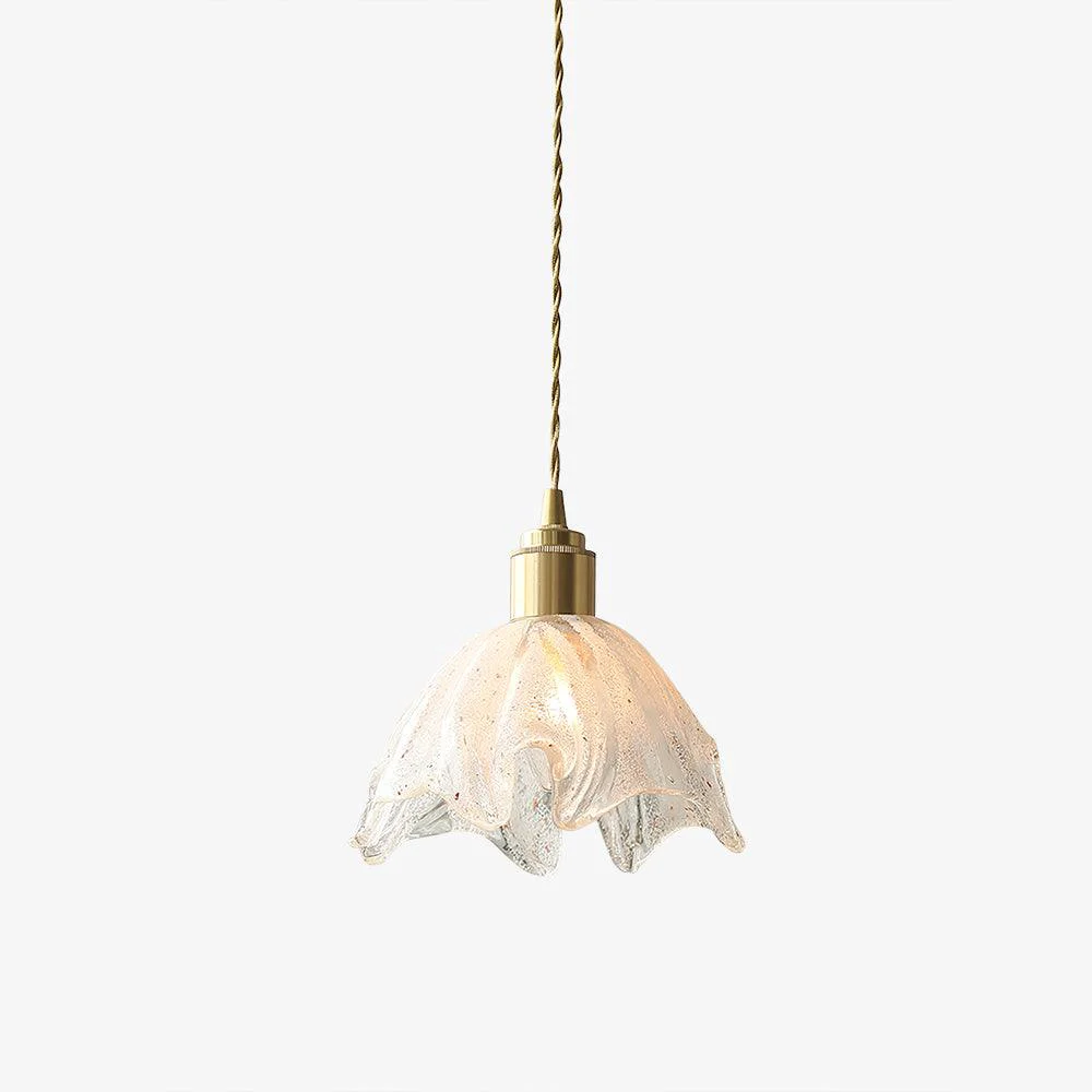 Organic Lotus Crystal Small Pendant Light Enhanced