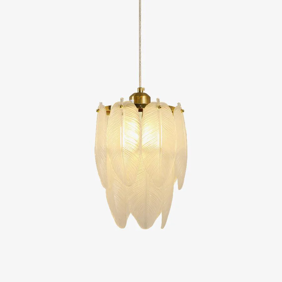 Stylish Glass Feather Pendant Light Durable