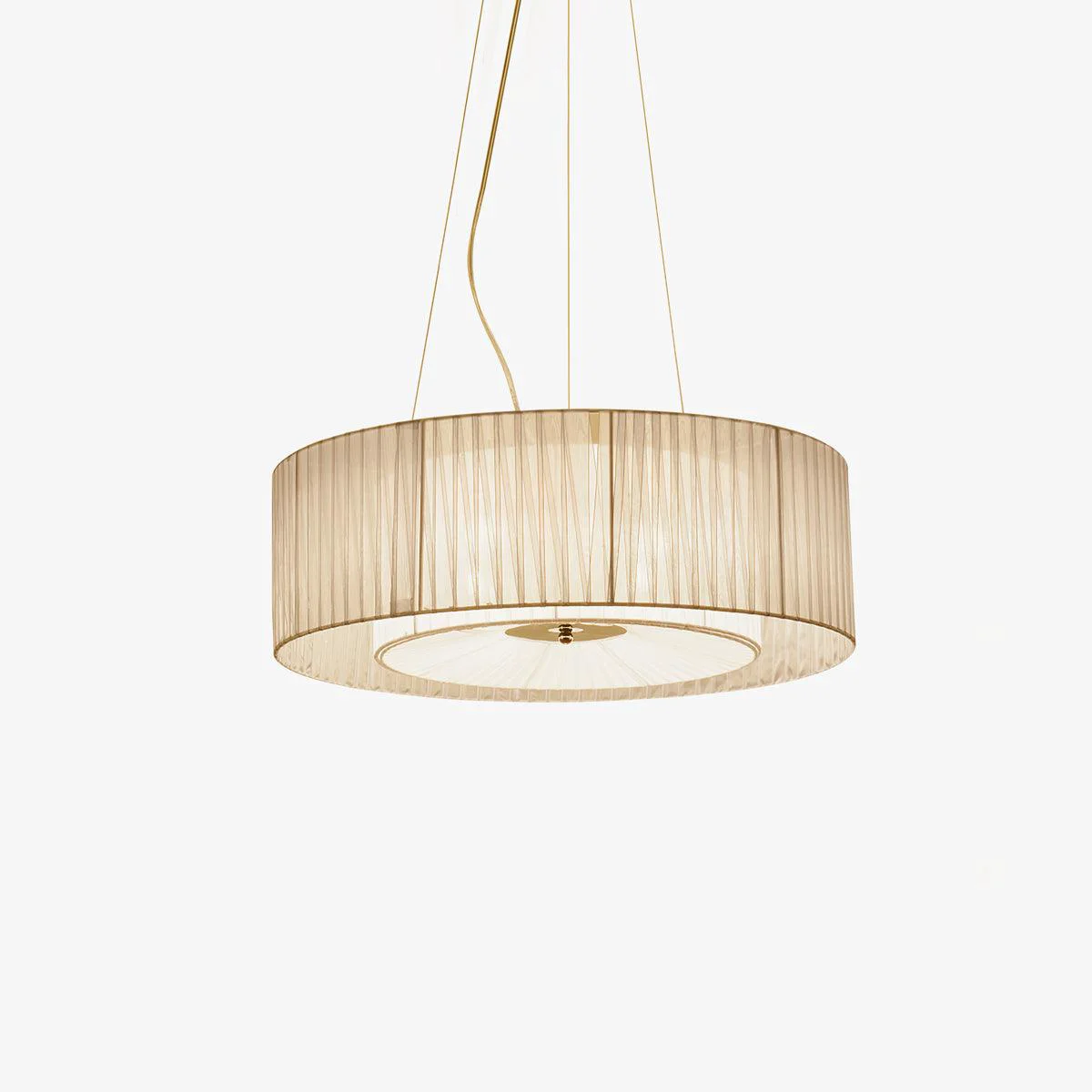 Enhanced Ruffle Pleated Pendant Lamp Solid
