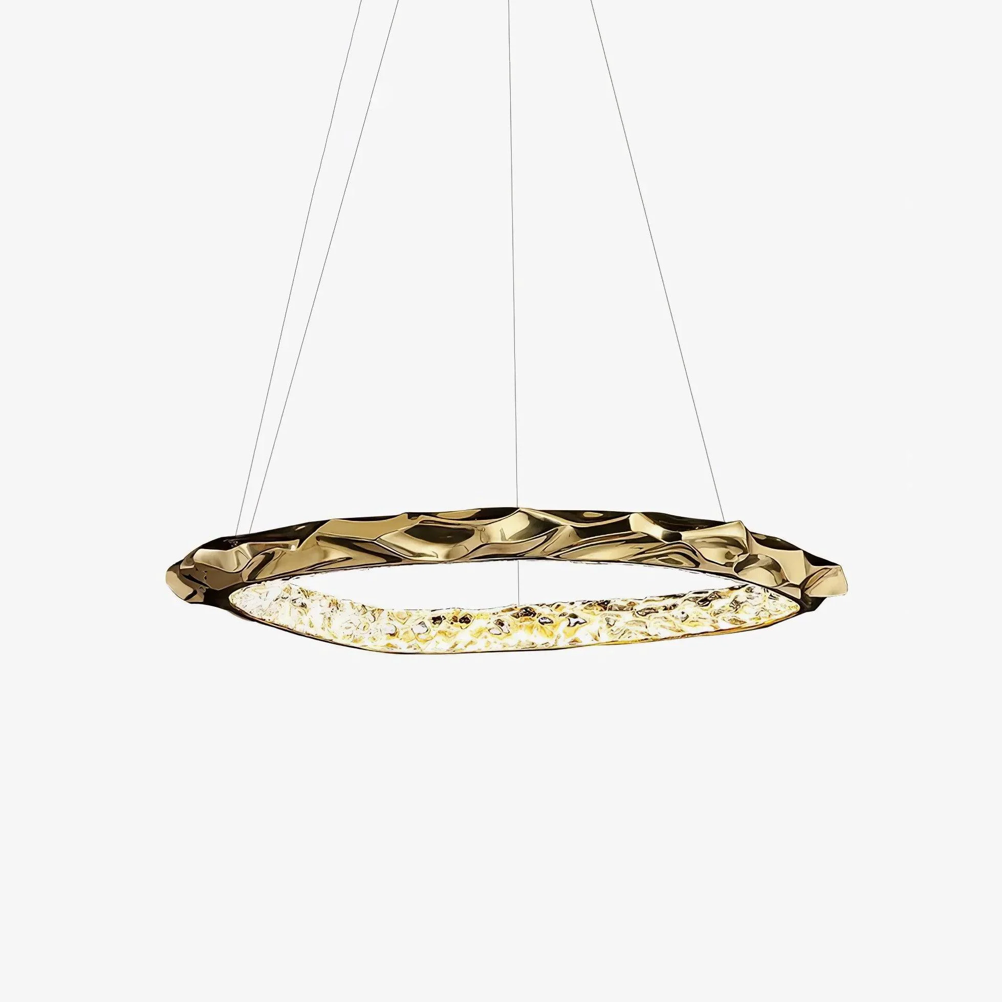 Responsible Resin Circlet Brass Pendant Lamp Classic