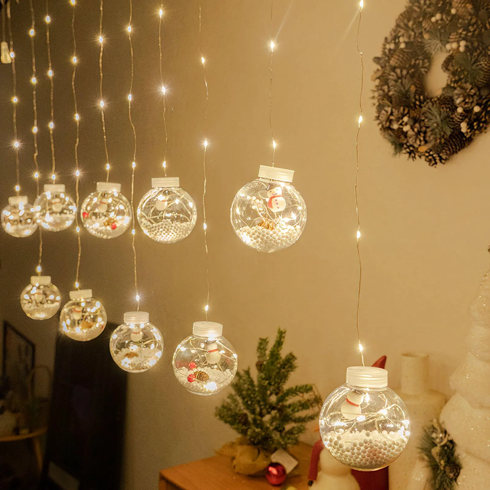 Consistent Christmas Ball String Lights Solid