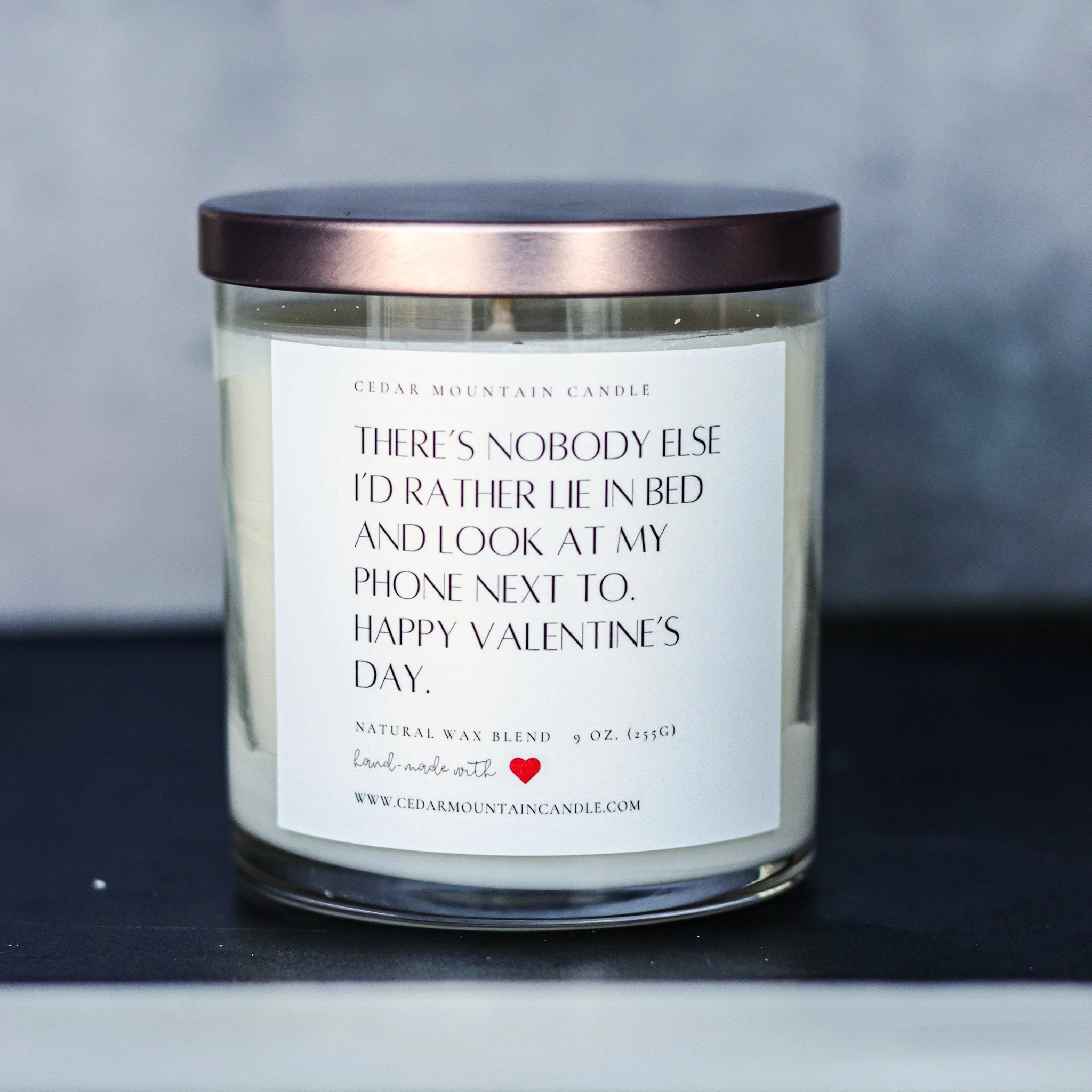 Reusable There’s nobody else I’d rather… Valentine’s Day 9 oz Whiskey Glass Jar Soy Candle – Choose Your Scent Easy-to-Use