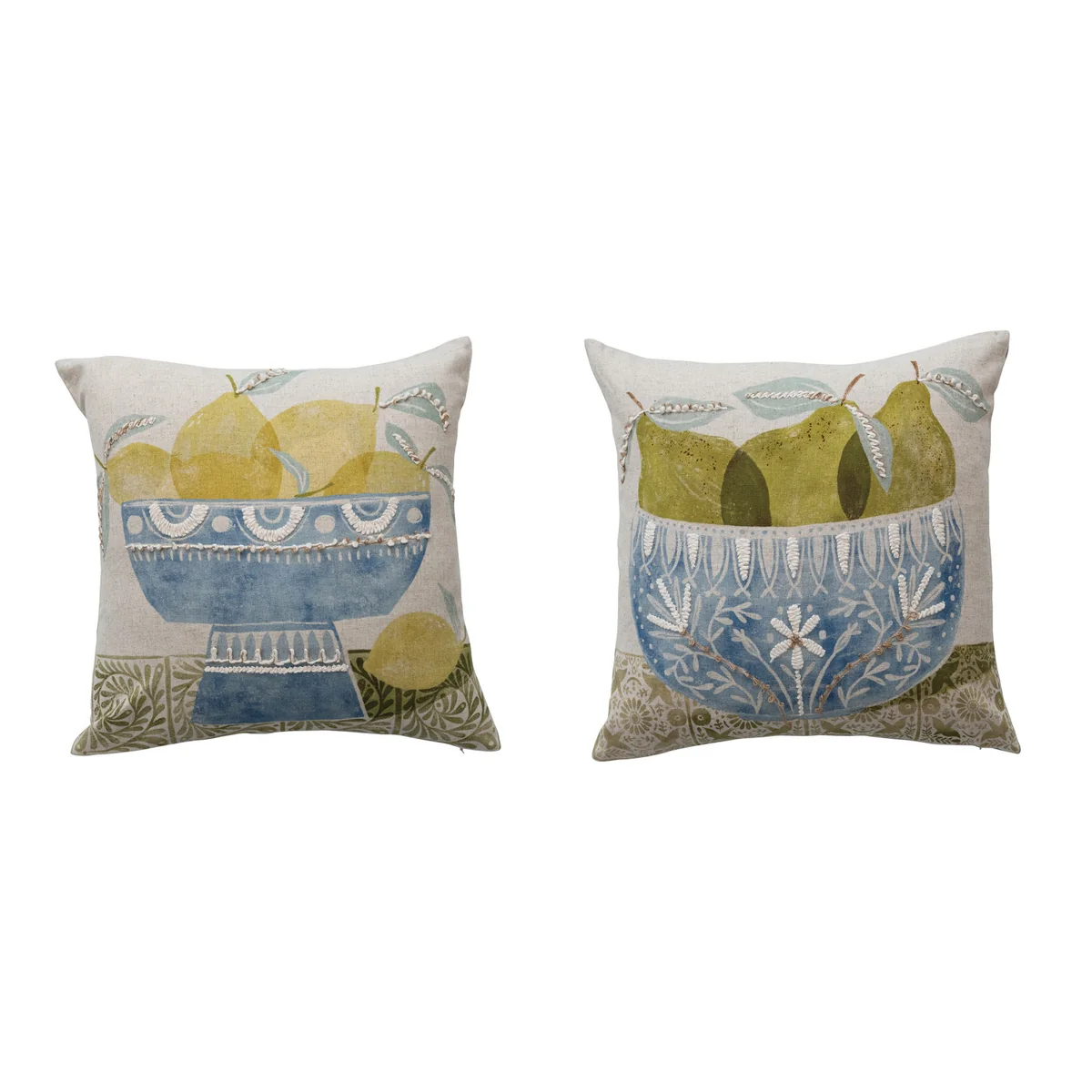 Quality 18 Square Cotton Linen Printed Pillow Durable