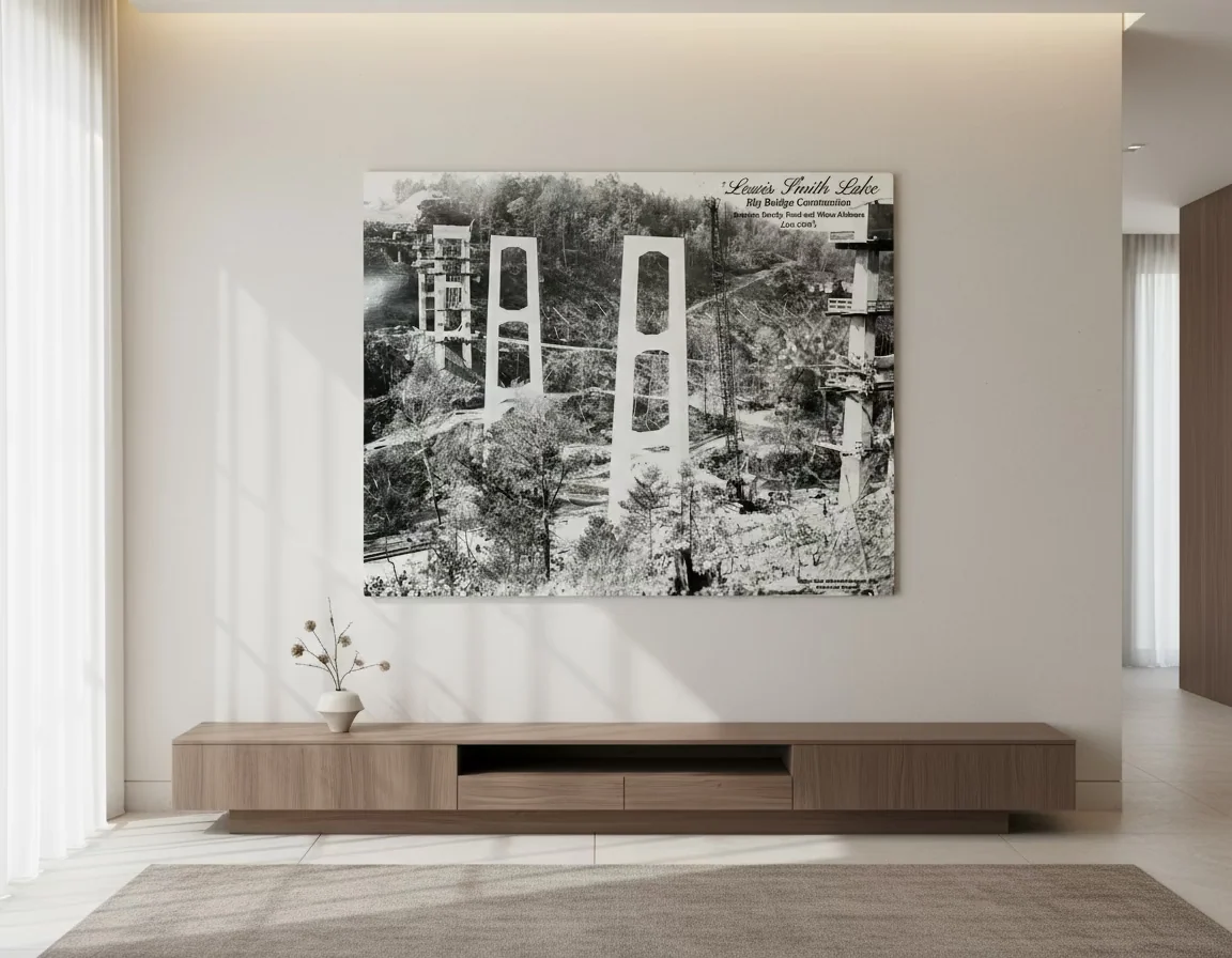 Fashionable BTW2-PRINT-16×20 Before the Water Release 2 Big Bridge Construction Photo 1 All the way to the Bottom Secure