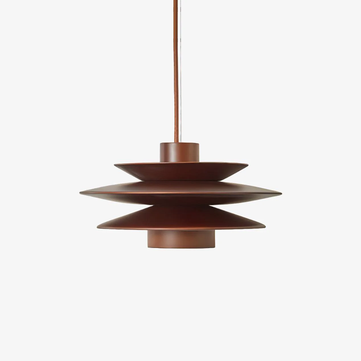 Fine Crafted Cascade Wooden Disc Pendant Lamp Reusable