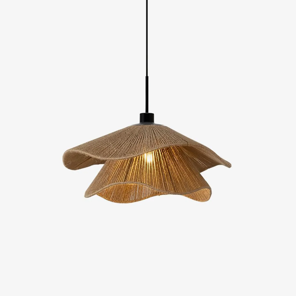 Refined Handmade Straw Hat Pendant Lamp Convenient