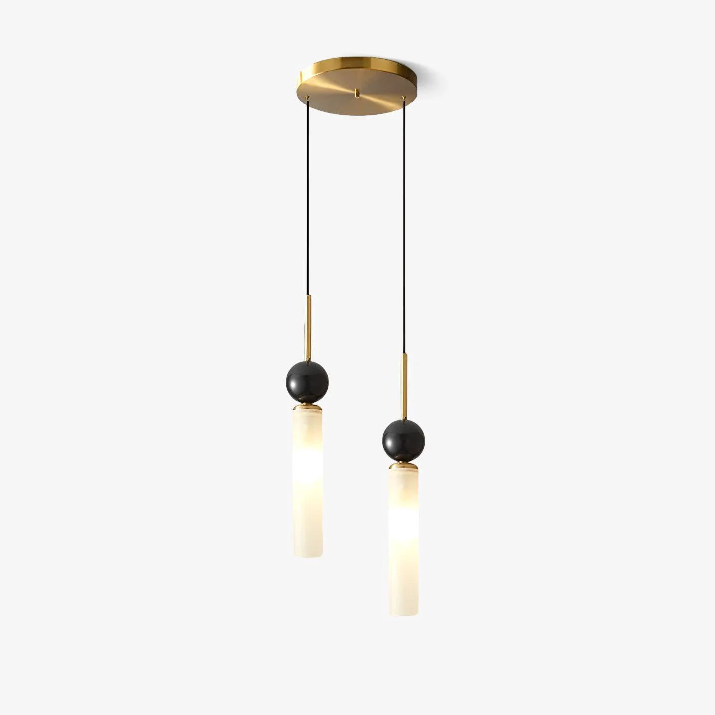 Breathable Marble Vertical Pendant Lamp Environmentally Friendly