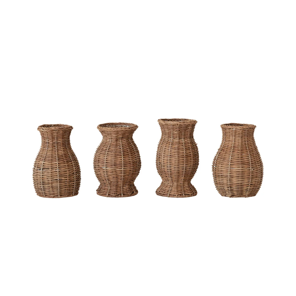 Luxury Hand-Woven Rattan Vase with Removable Glass Insert Natural Next-Generation