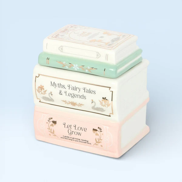 Clean Book Stack Tealight Warmer Convenient