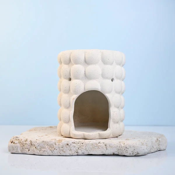 Functional Speckled Cream Tealight Warmer Expertly Made