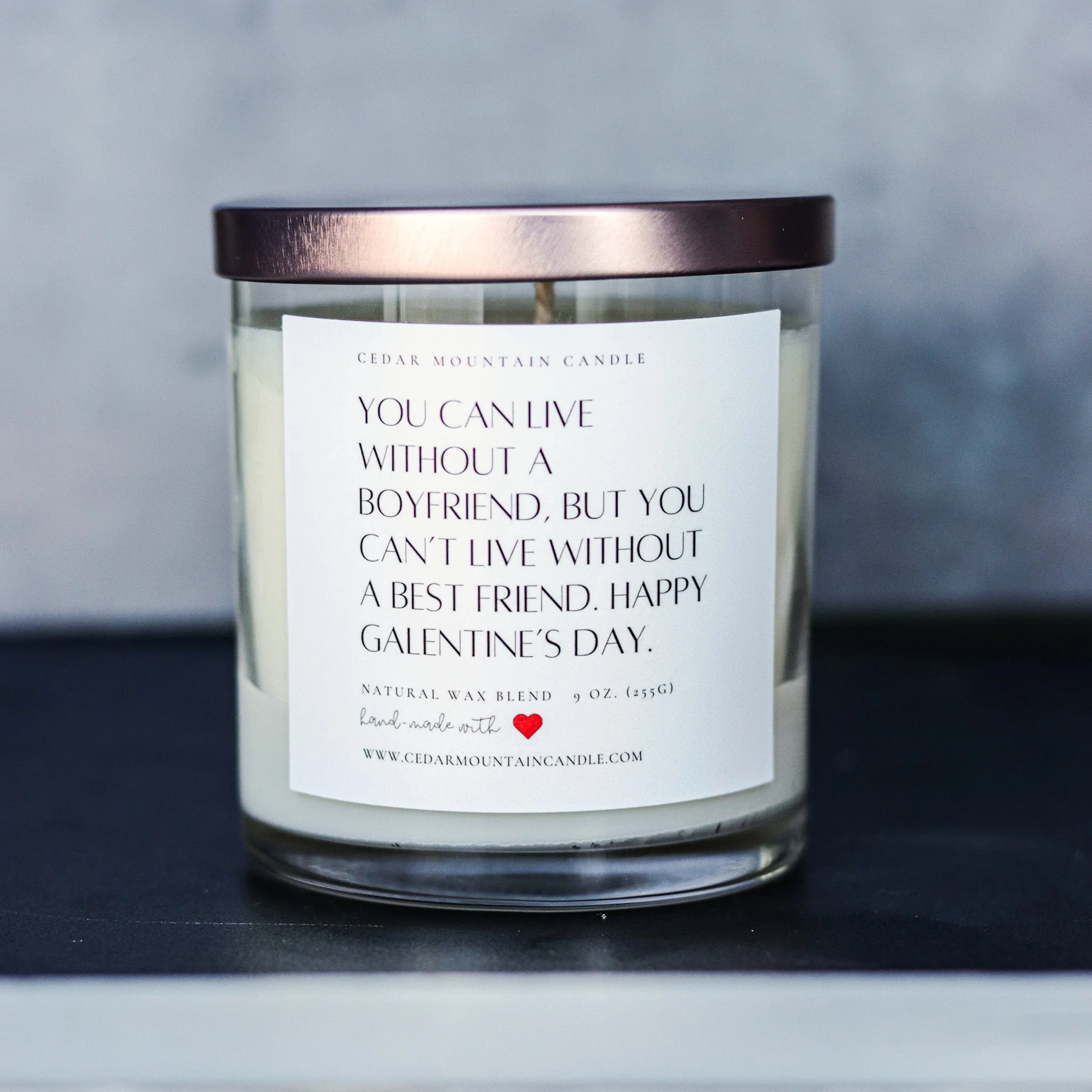 Fine Crafted You can live without.. Galentine’s Day 9 oz Whiskey Glass Jar Soy Candle – Choose Your Scent Easy-to-Use