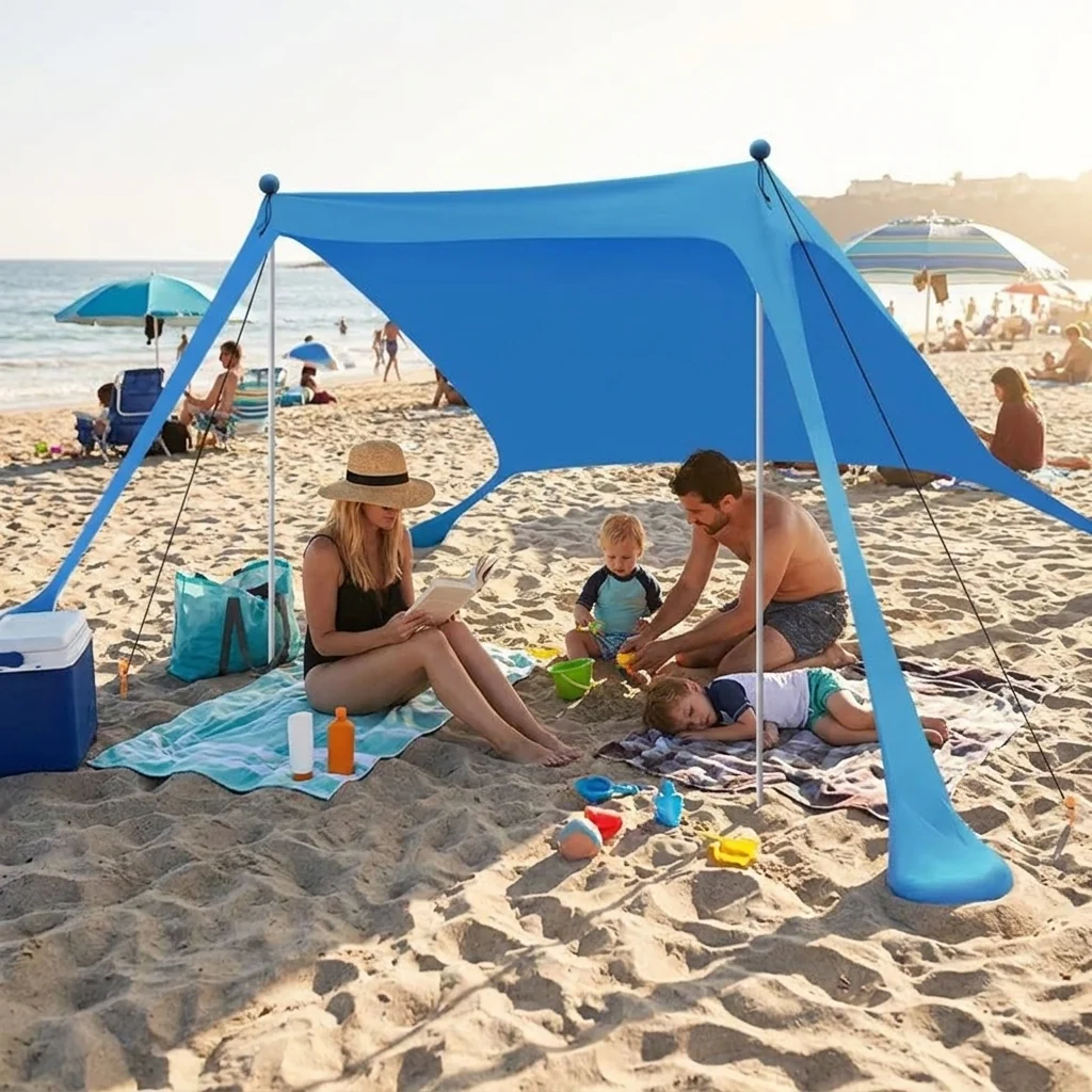 Efficient Pop-Up Beach Tent Canopy Ultralight UV Sun Shade Safe