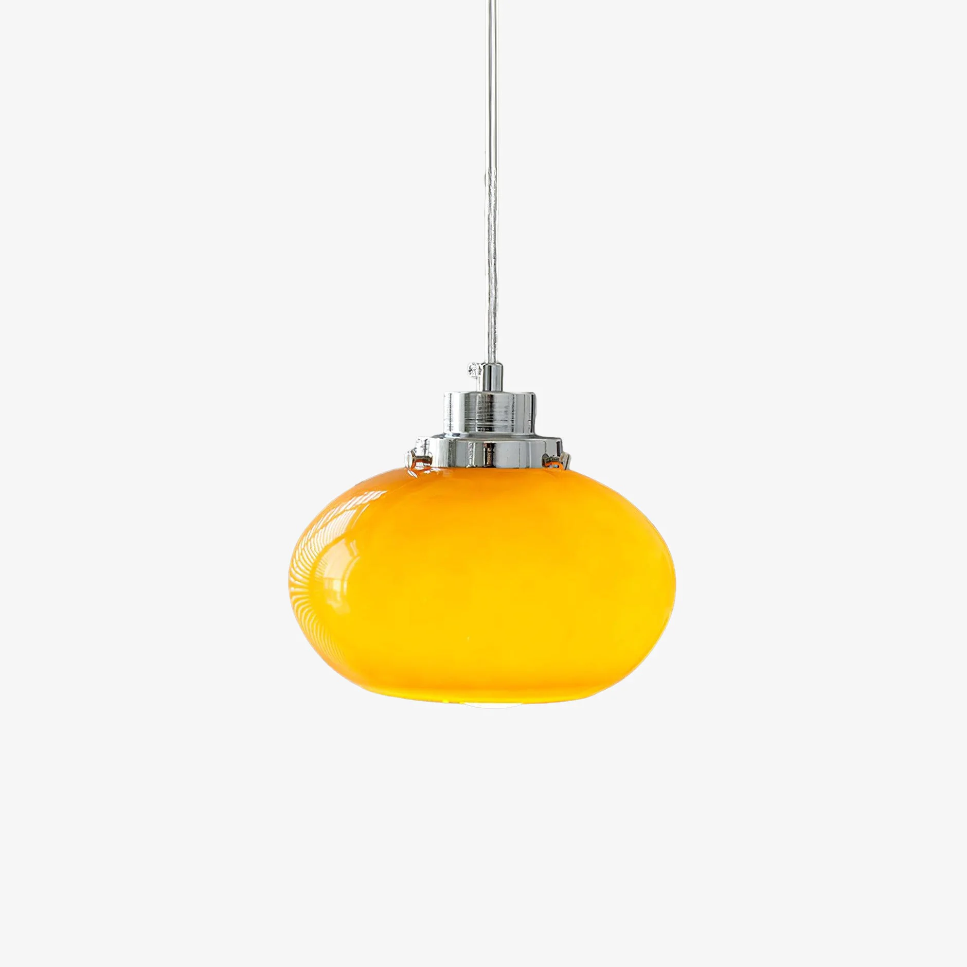 Casual Oval Persimmon Pendant Light Flexible