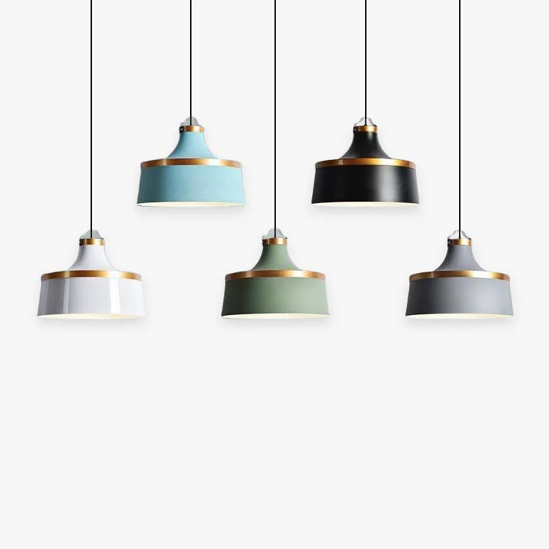 Natural Morandi Modern Colorful Single Pendant Light Metal Shade Smooth