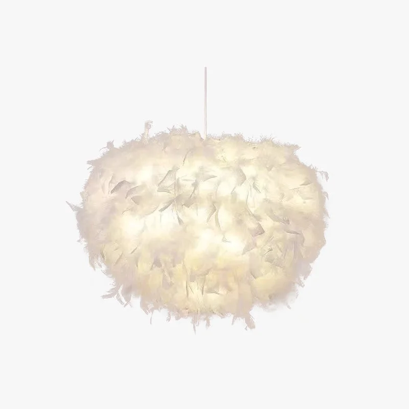 Clean O’Moore Nordic Art Deco Feather Pendant Light White Pink Relaxed