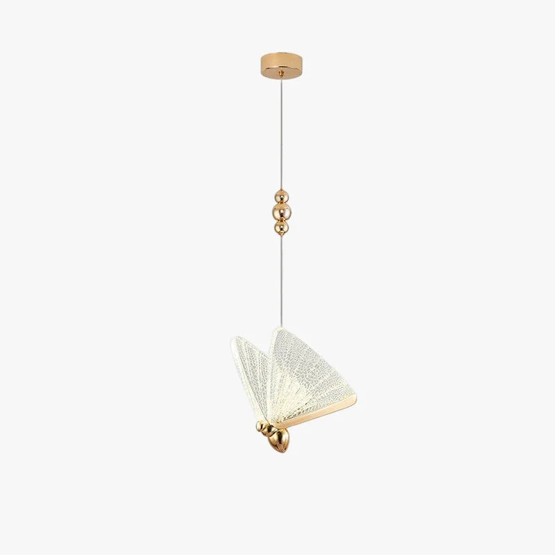 Convenient Kady Art Deco Butterfly Pendant Light Crystal Metal 2 Color Premium Material