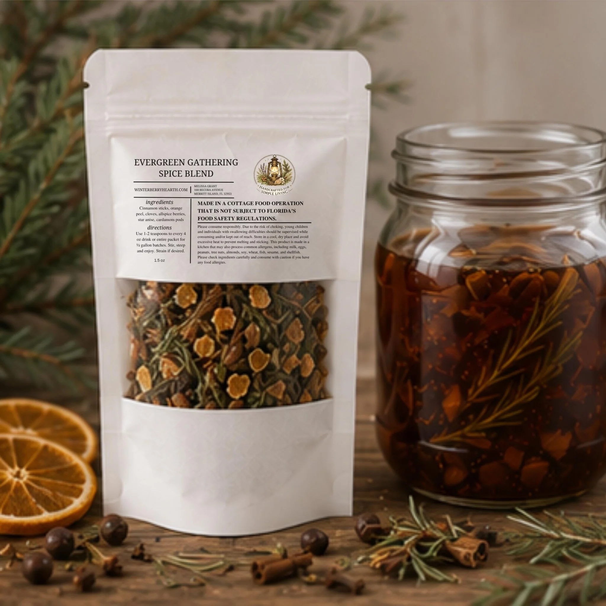 Easy-to-Use Evergreen Gathering Mulling Spice Blend Apple Cider Kit Mulled Wine Drink Pack Old World Effective