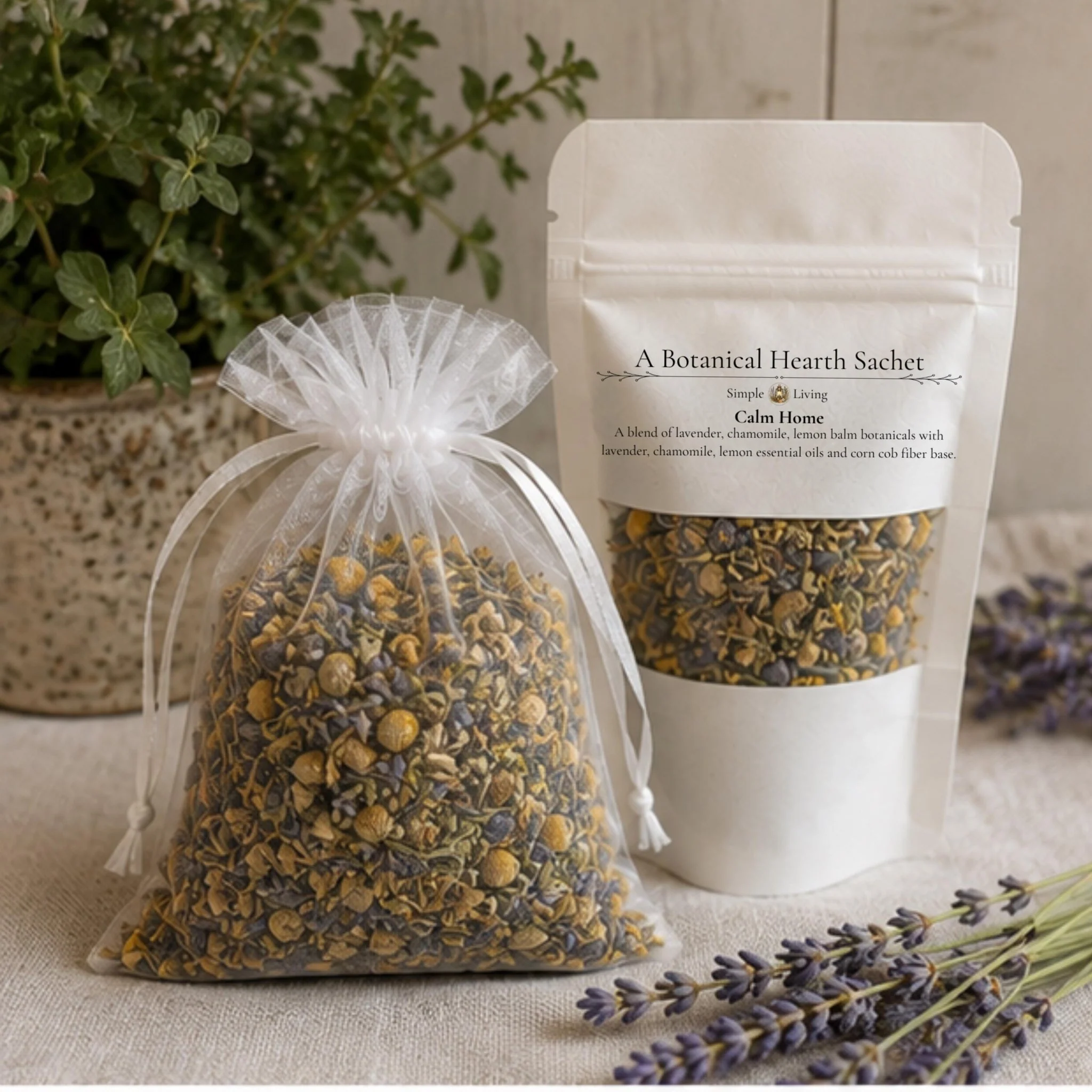 Elite Lavender Herb Sachet Calm Home Fragrance Chamomile Lemon Balm Pouch Drawer Freshener Relaxing Gift Reliable