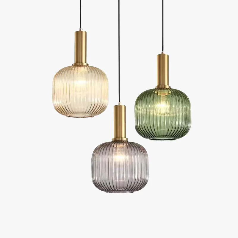 Selected Hailie Pendant Light Crystal Moru Glass Cognac Green Gray Kitchen Island Modern