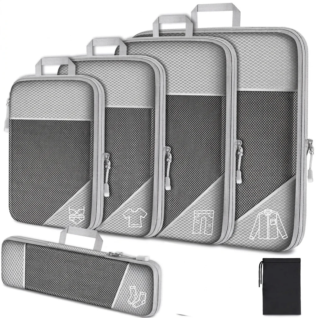 Quality Compressed Packing Cubes Set 3 or 6-Piece Organisers Innovative