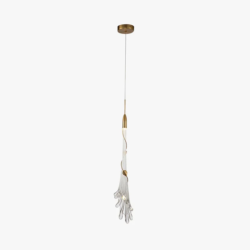 Sustainable Sanna Elegant Flower Metal Glass Pendant Light Bedroom User-Friendly