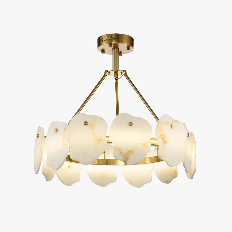 Exceptional Marilyn Modern Marble Gold Round Pendant Light Living Room Genuine