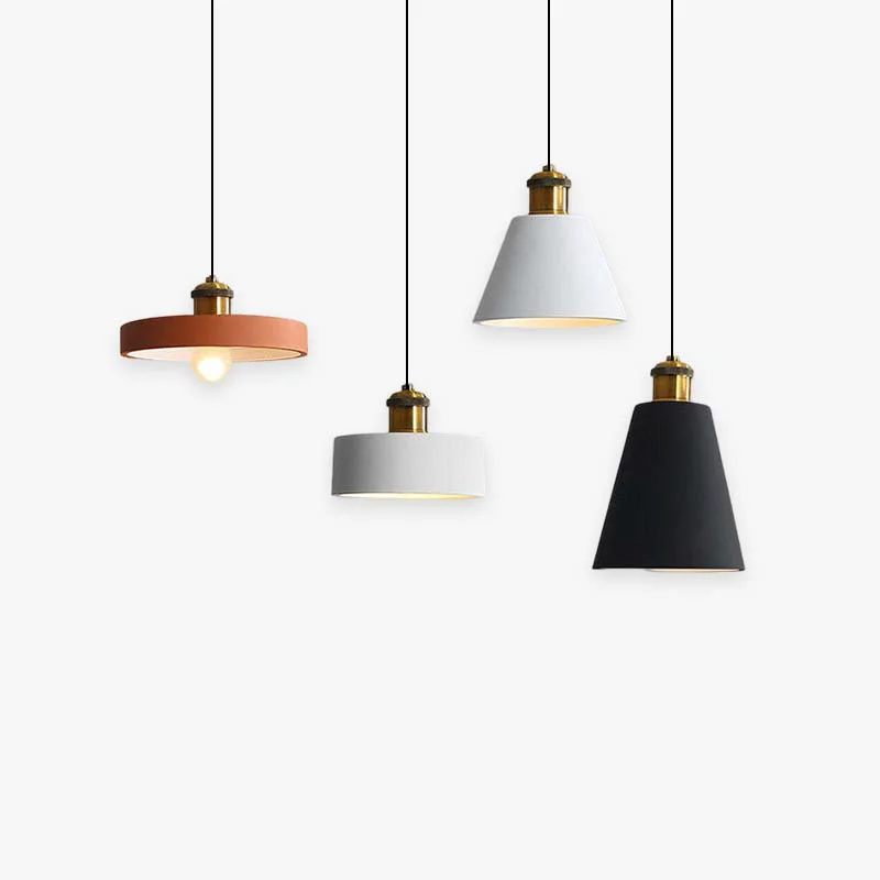 Prestigious Morandi Pendant Light Colorful Art Deco Metal Resin Bedroom Secure