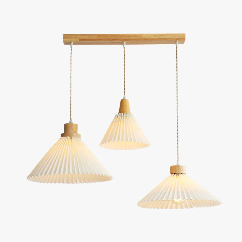 Smart Ozawa Pendant Light Umbrella Shape Art Wood White Bedroom High-Performance