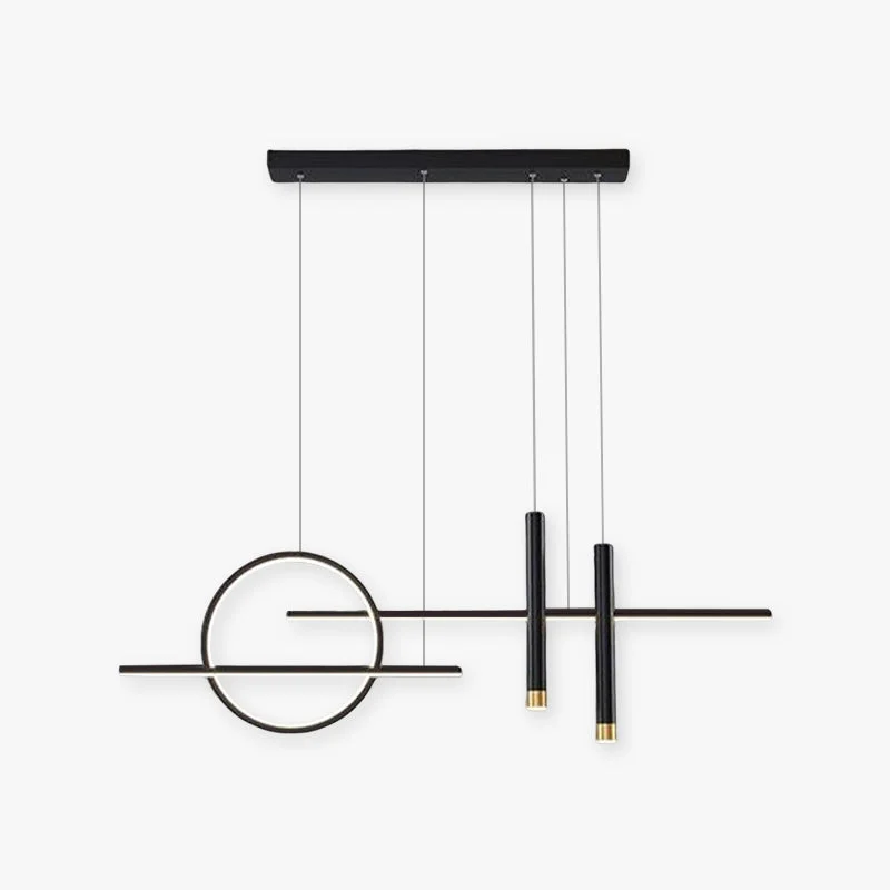 Consistent Madina Modern Led Pendant Light Irregular Ring Black Glod Selected