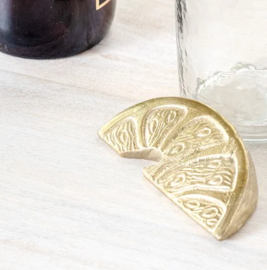 Easy-to-Use Gold Lime Wedge Bottle Opener Pure