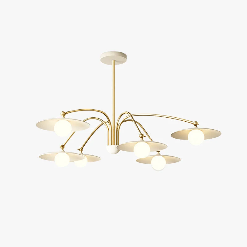 Relaxed Cairns Minimalist Blown Metal Pendant Light White Gold Luxury