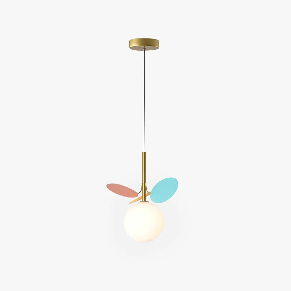 Innovative Jevon Art Deco Globe Pendant Light Multi-Color White Metal Glass Flexible