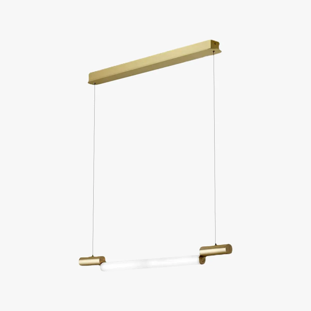 Versatile Edge Minimalist Linear Aluminium PVC Pendant Light Gold Green