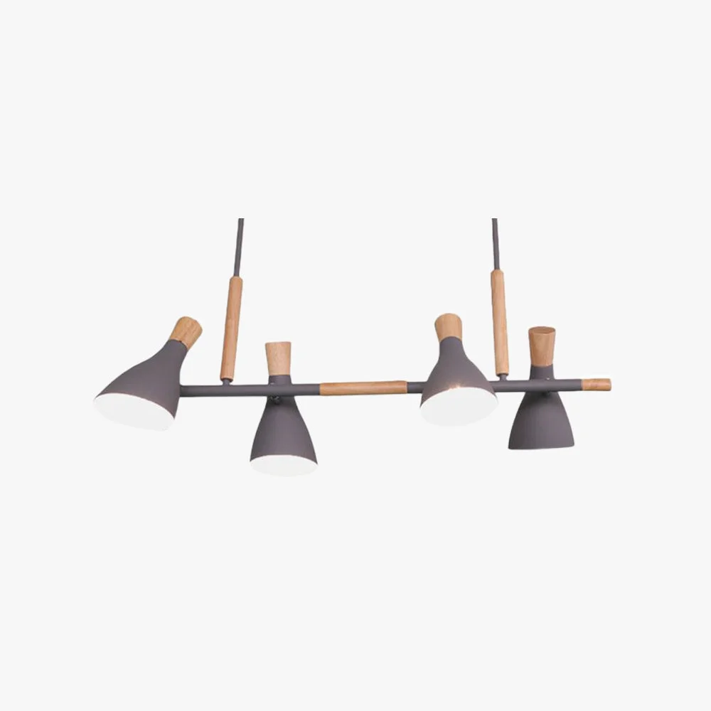 Minimalist Morandi Nordic Multi Rope Wood Pendant Light White Green Gray Smart